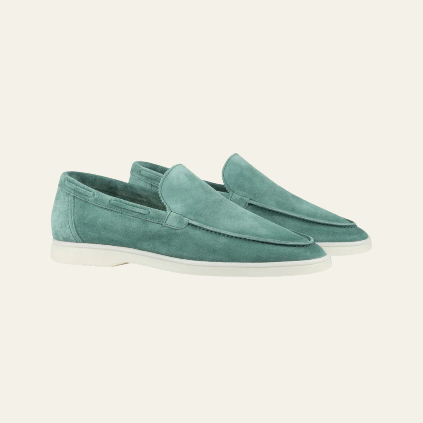 The Positano Suede Yacht Loafer in Emerald