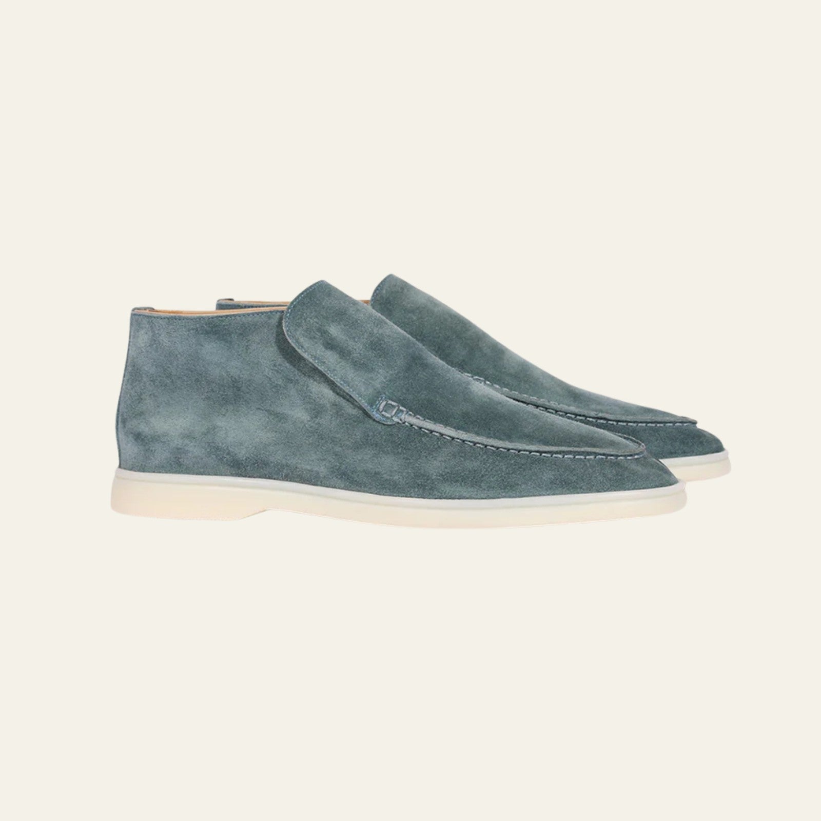 The Lugano Suede City Loafer in Petrol