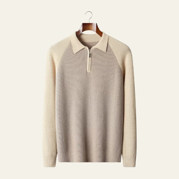 The Como Merino Half-Zip Polo