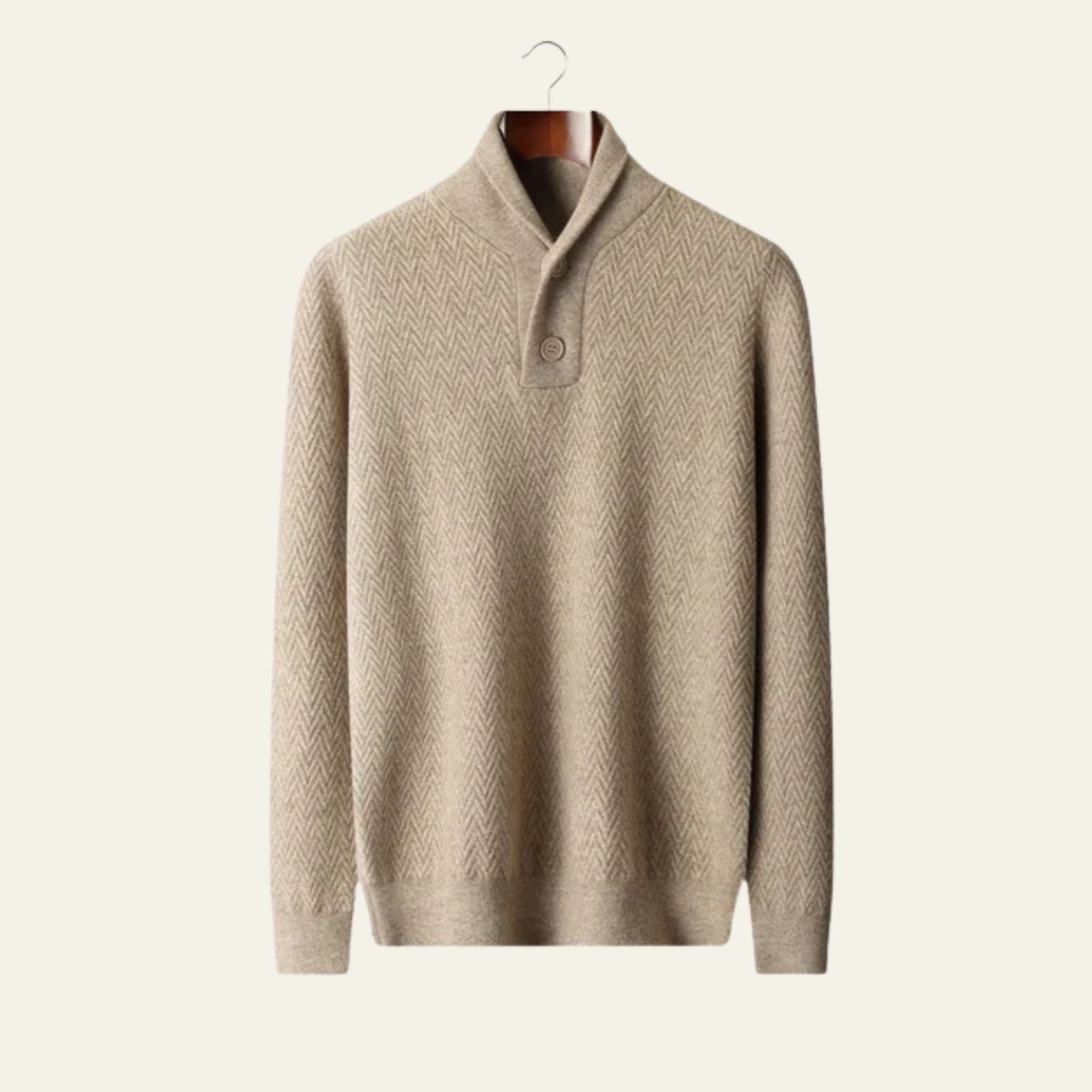 The Salzburg Cashmere Textured Button Sweater