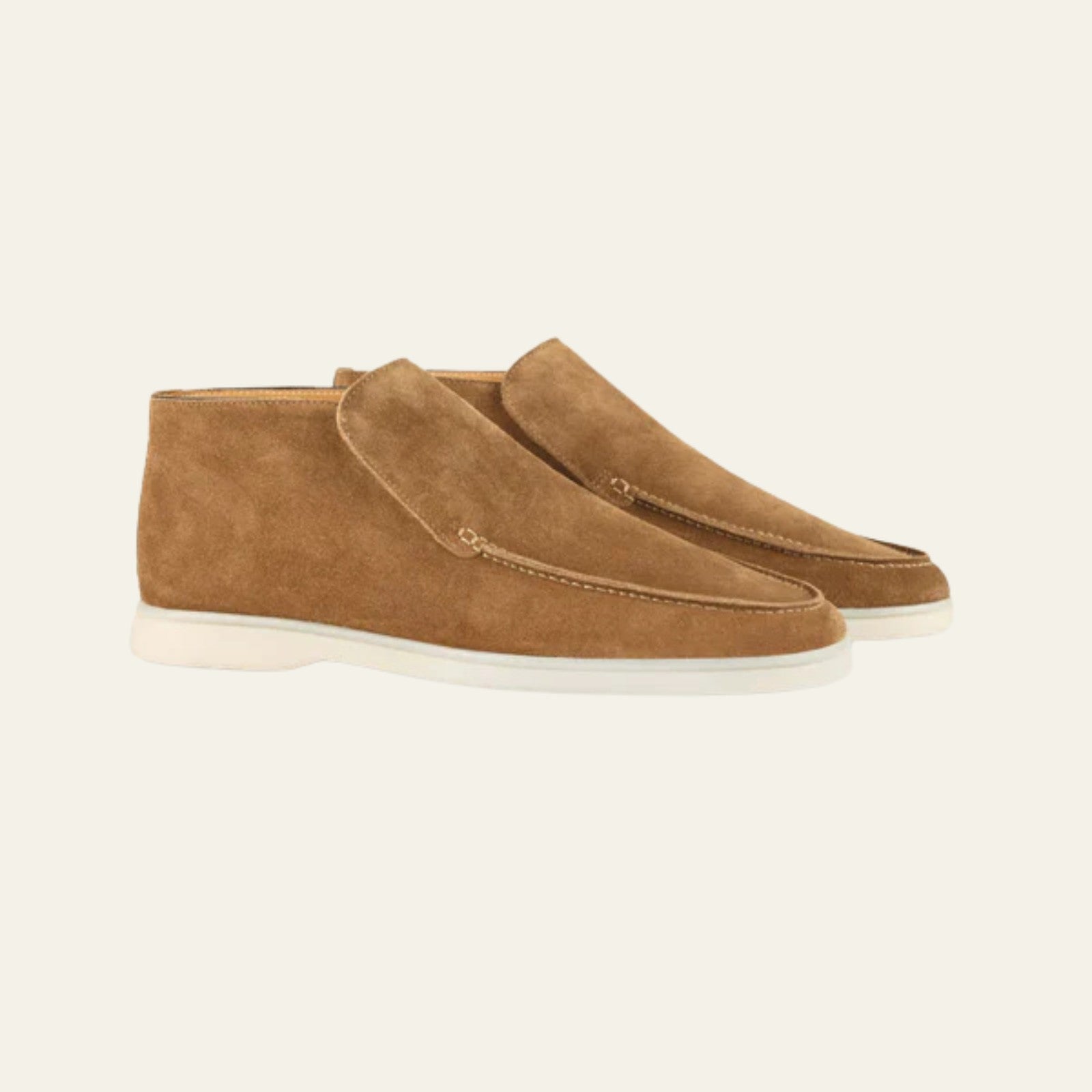The Marseille Suede City Loafer in Light Beige