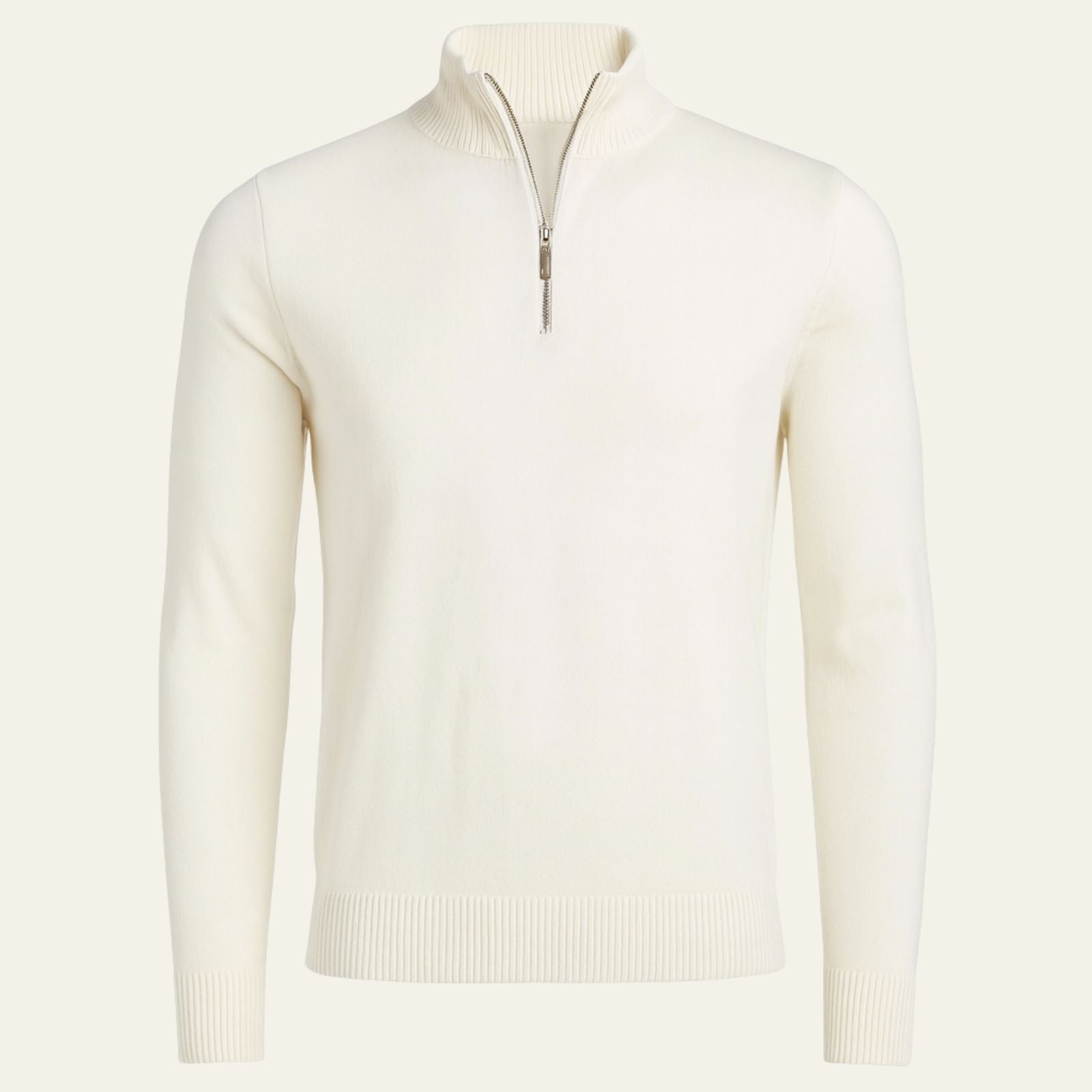 The Bolzano Stand Collar Quarter-Zip Sweater