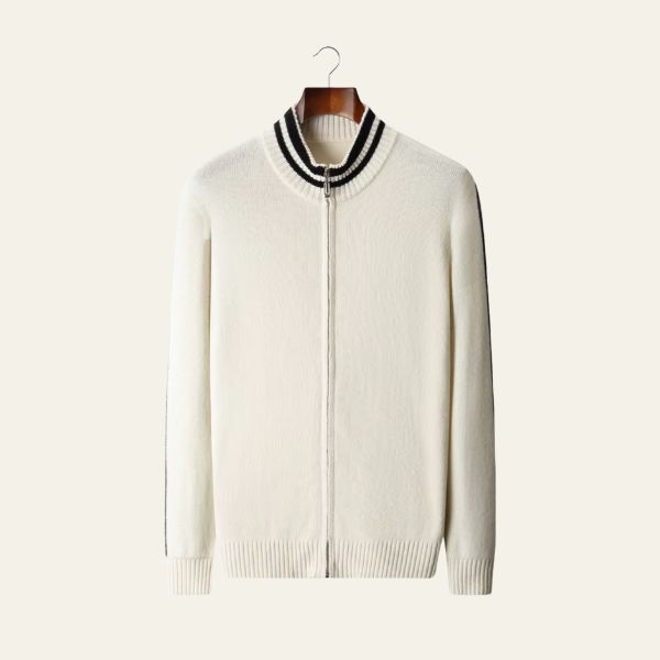The Lyon Merino Wool Zip Knit