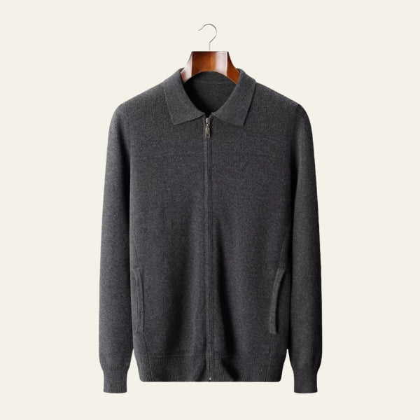 The Garda Merino Wool Zip Knit
