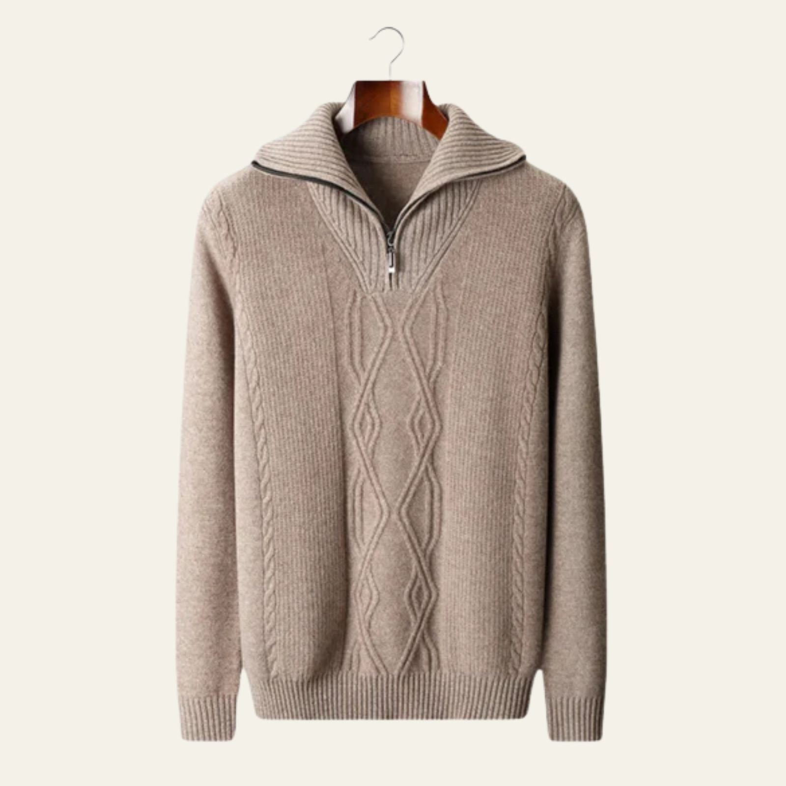 The Davos Merino Wool Quarter-Zip Sweater