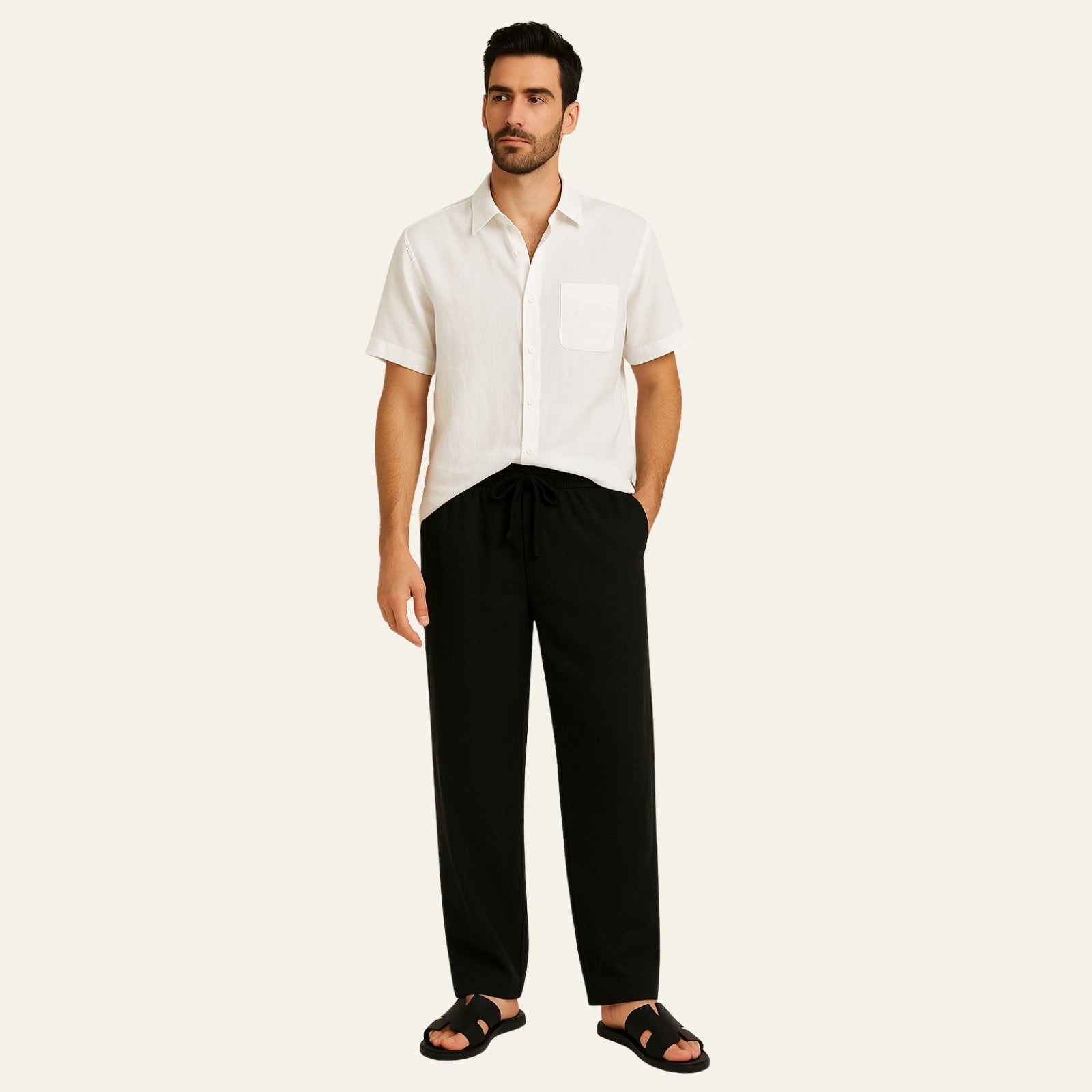 The Ravello Linen Slim Pantalon Set