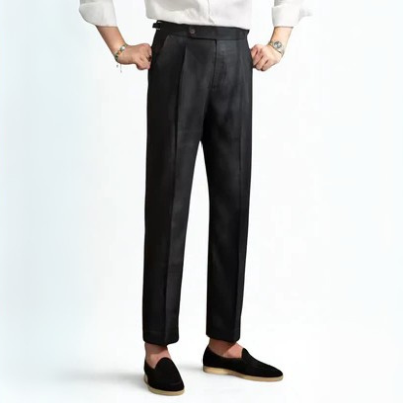The Ravello Linen Pleated Trouser