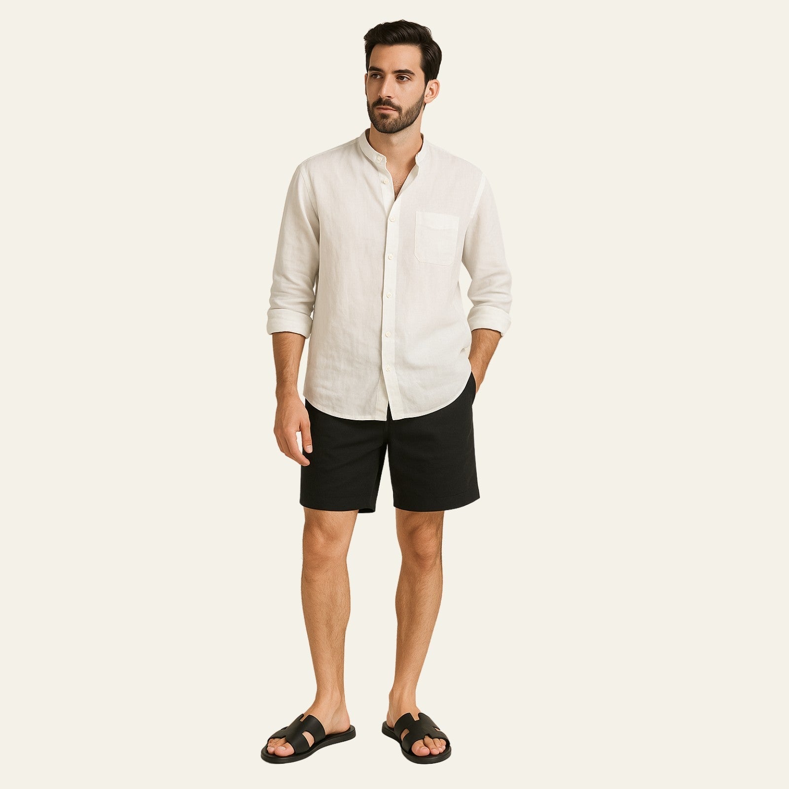 The Chamonix Linen Resort Shorts Ensemble