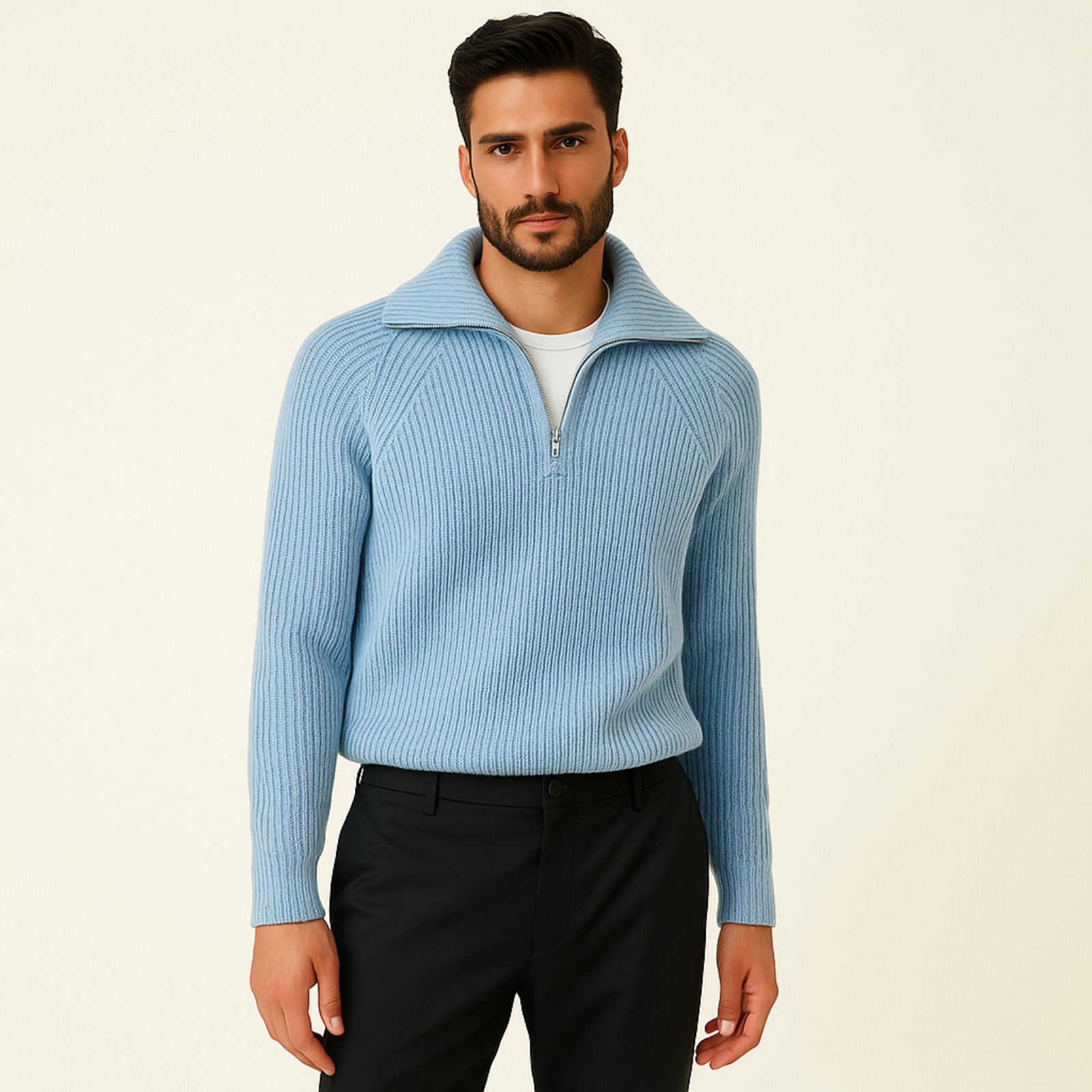 The Osaka Quarter-Zip Knit Sweater