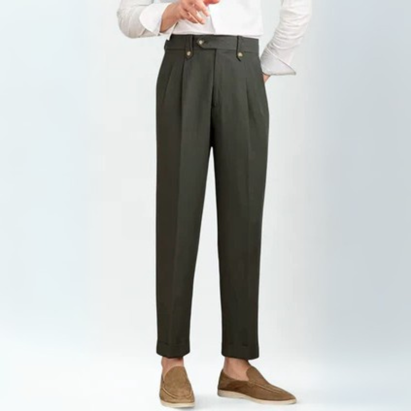 The Como Linen Pleated Trouser