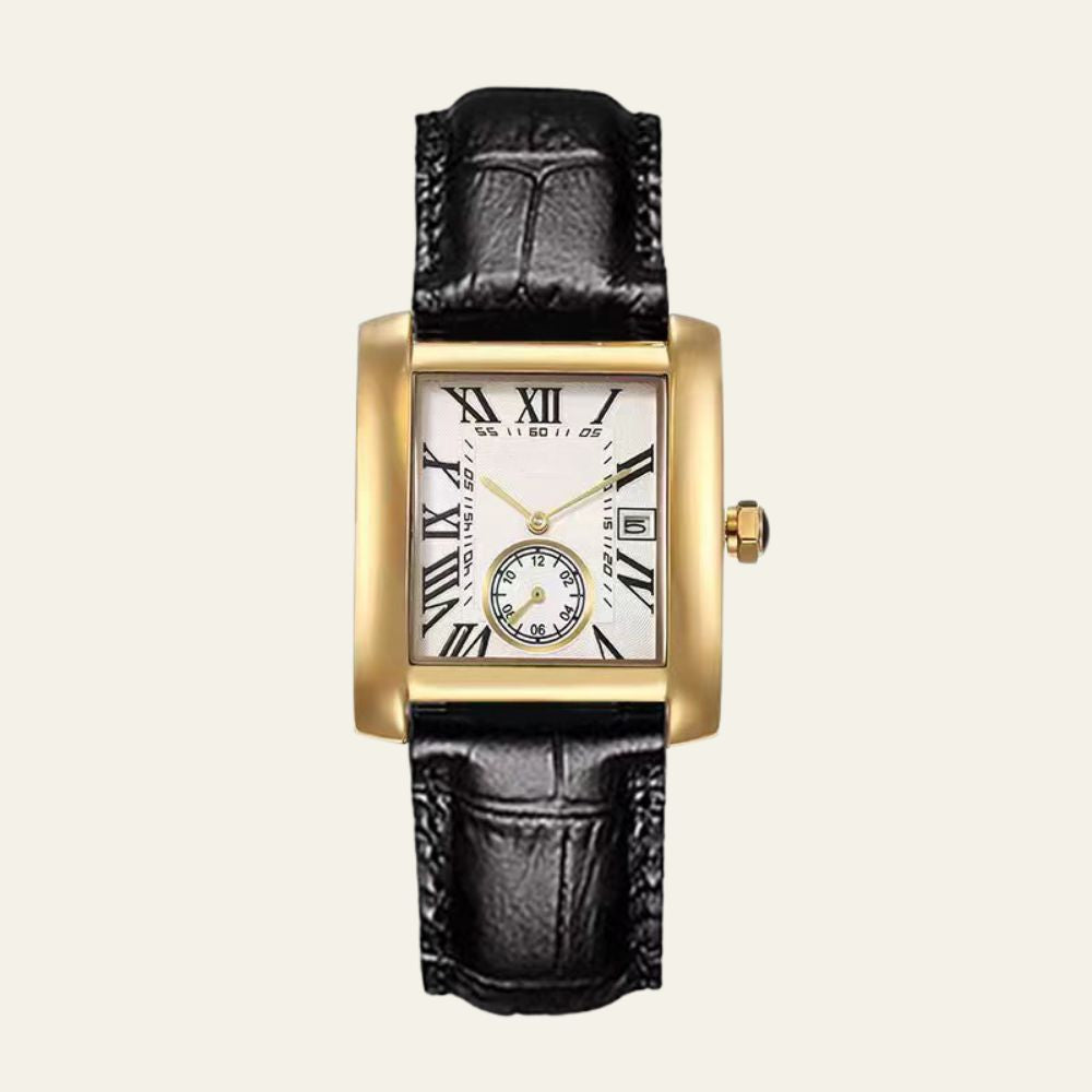 The Lyon Leather Rectangular Watch