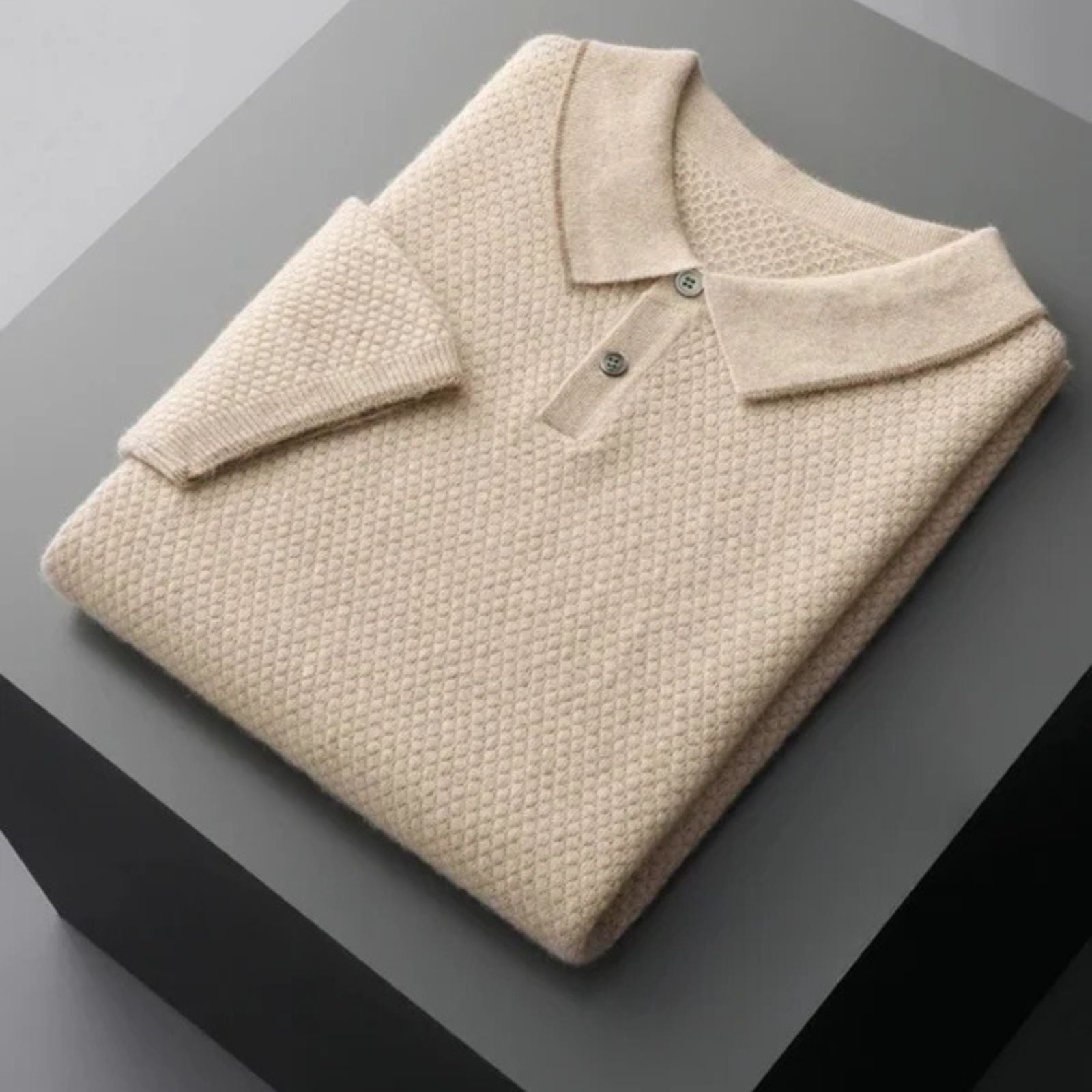 The Ravello Two-Tone Cashmere Polo