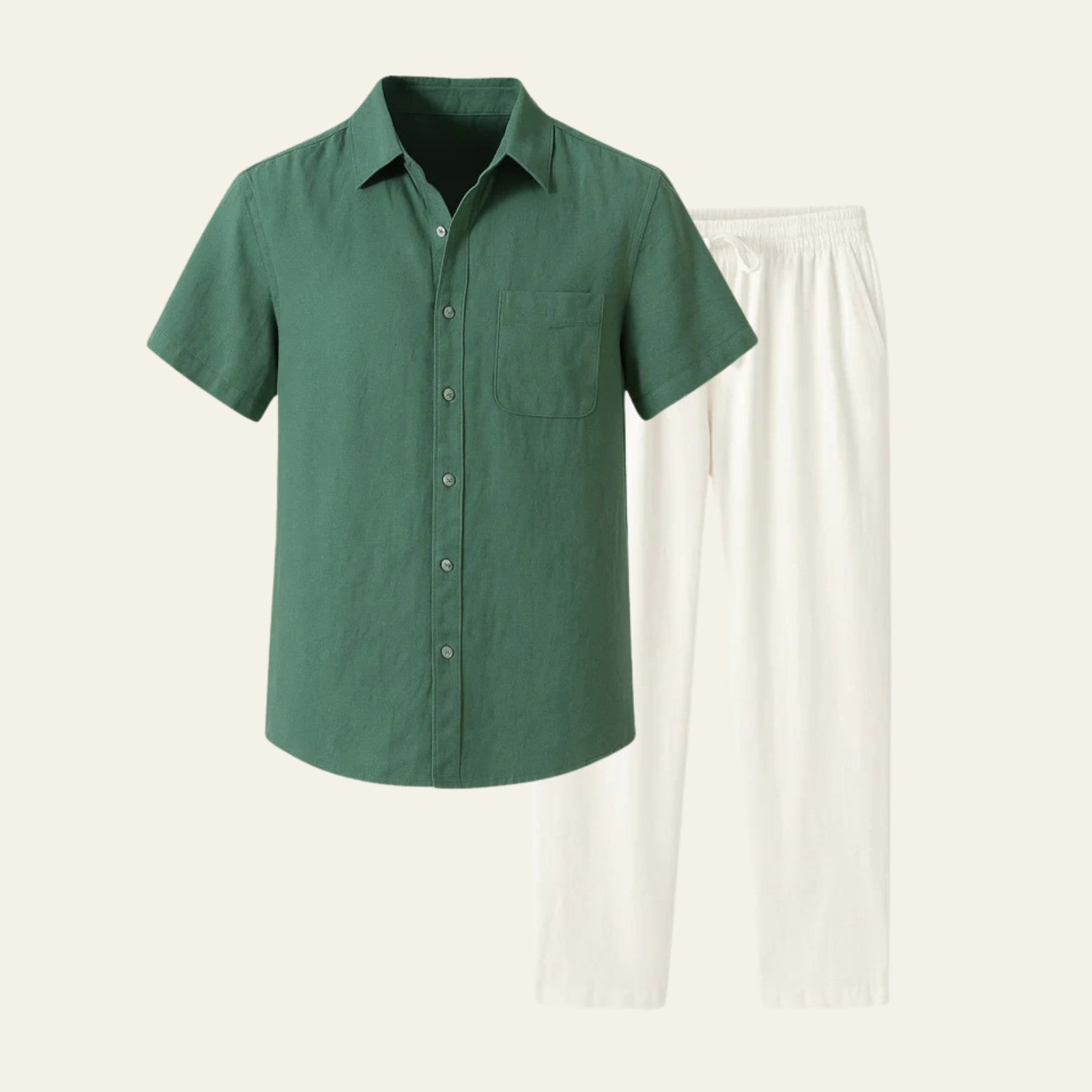 The Amalfi Linen Tailored Pantalon Set