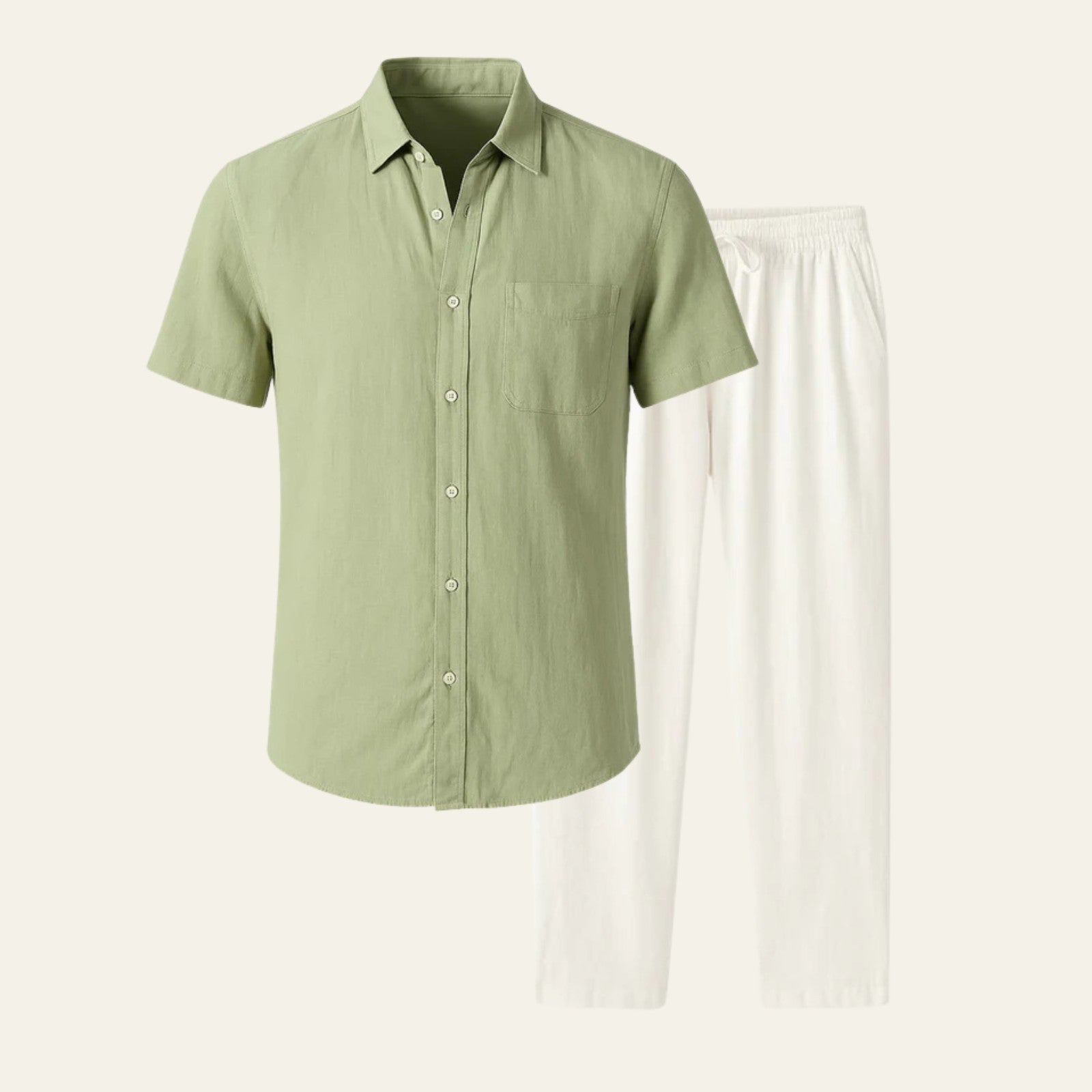 The Amalfi Linen Tailored Pantalon Set