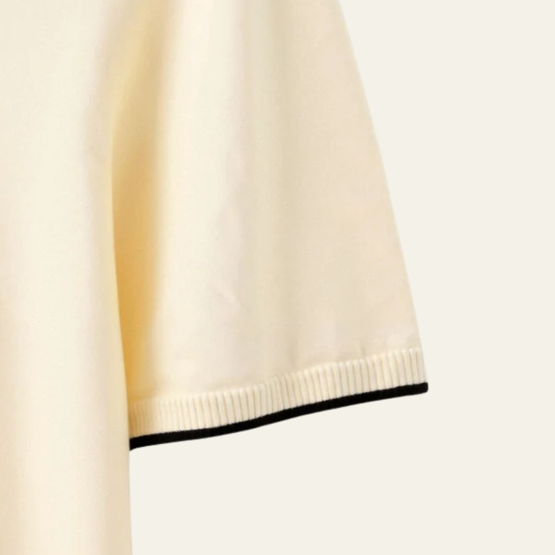 The Nice Contrast Knit Polo