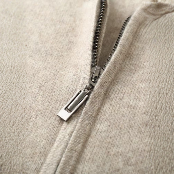 The Lucerne Cashmere Zip Knit