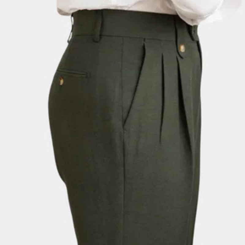 The Como Linen Pleated Trouser