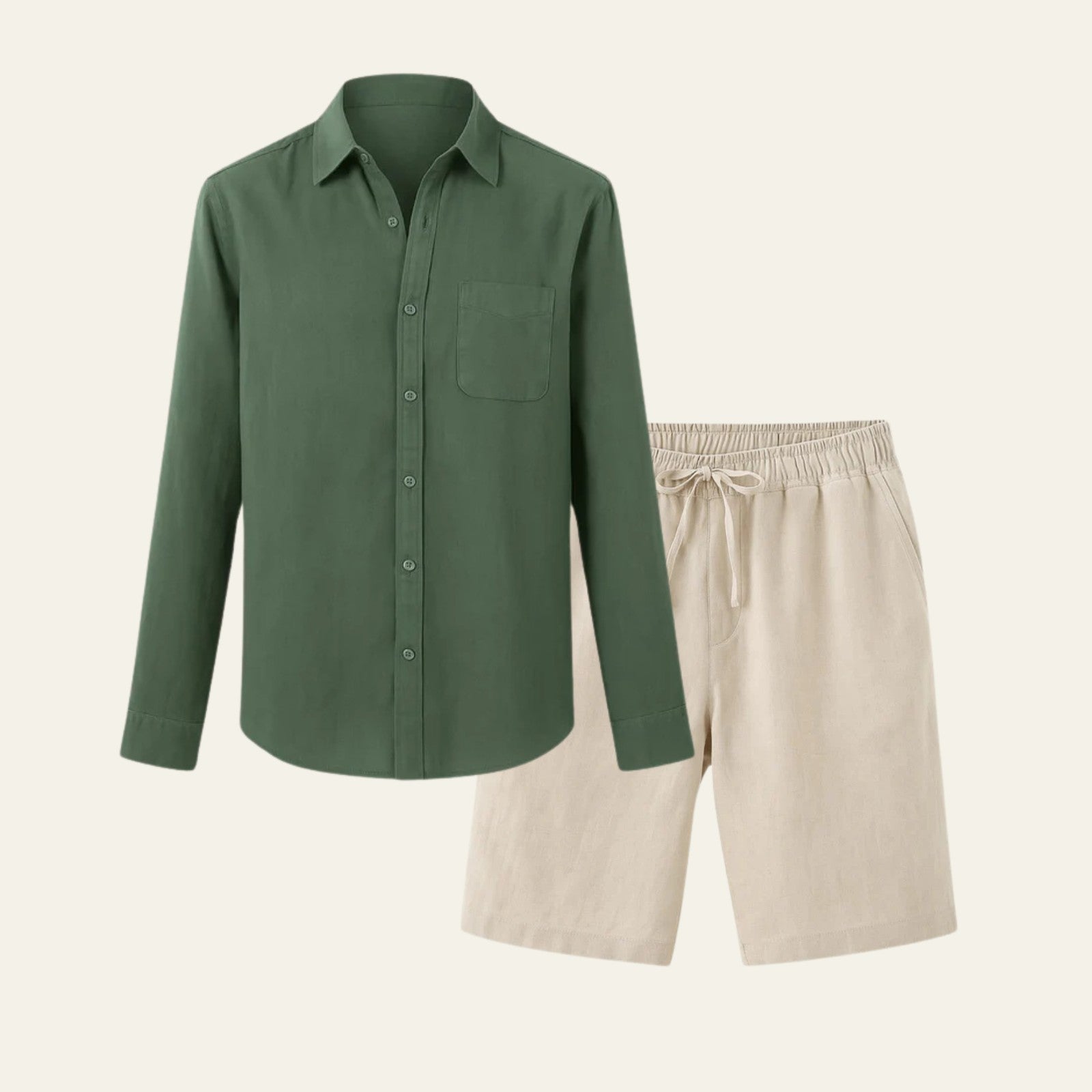 The Amalfi Linen Resort Shorts Set