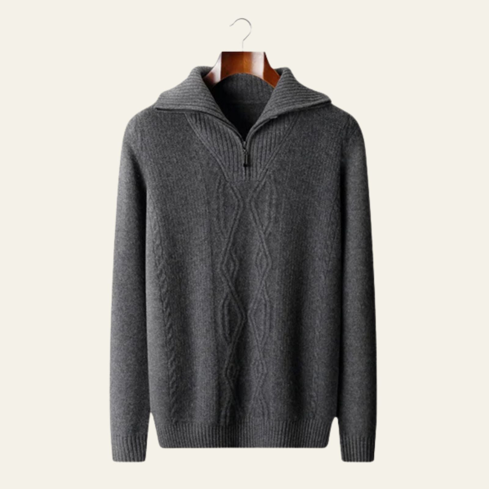 The Davos Merino Wool Quarter-Zip Sweater