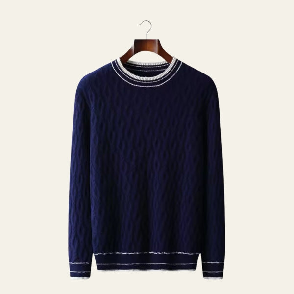 The Ravello Merino Wool Cable Crew