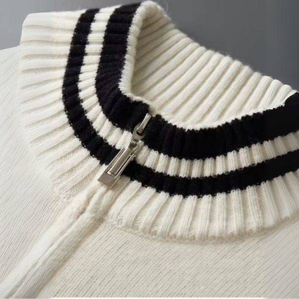 The Lyon Merino Wool Zip Knit