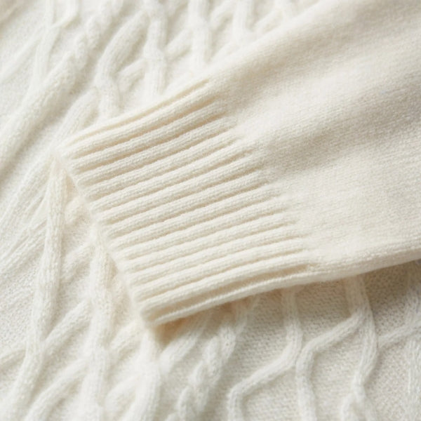 The Zermatt Merino Wool Cable Turtleneck