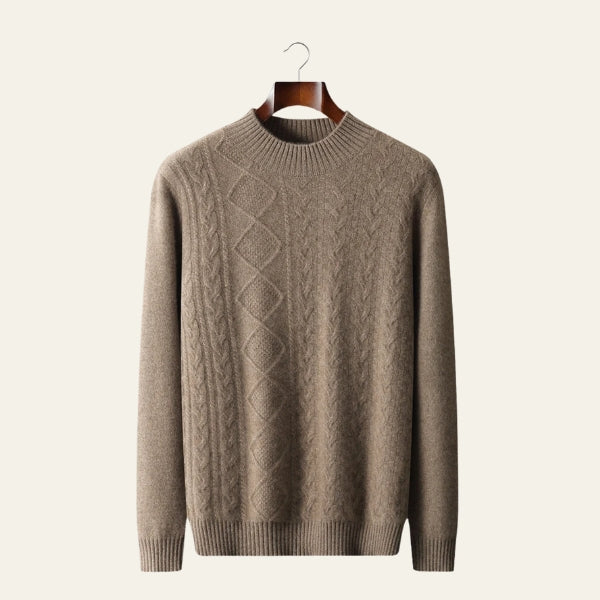The Taormina Merino Wool Cable Crew