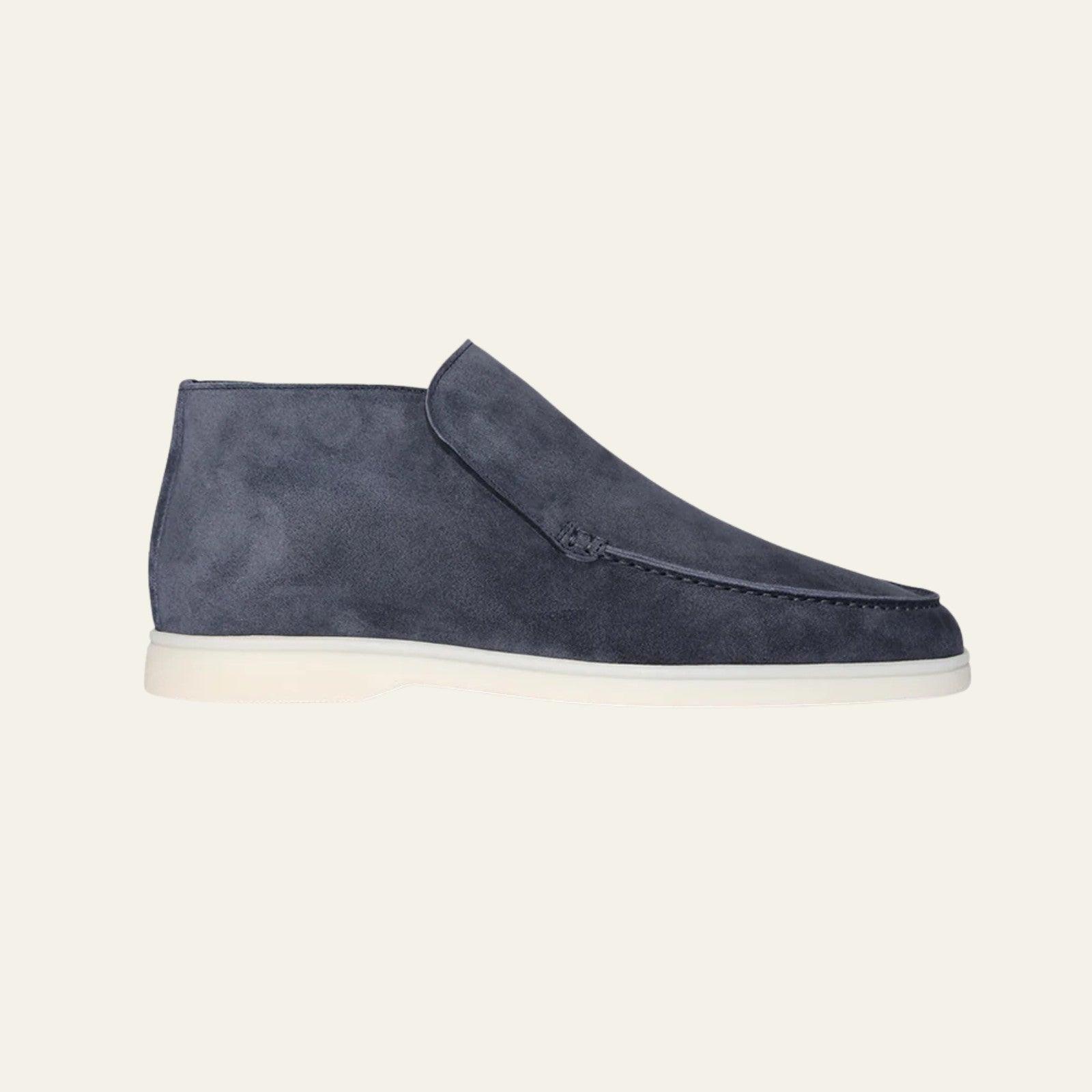 The Trento Suede City Loafer in Steel Blue