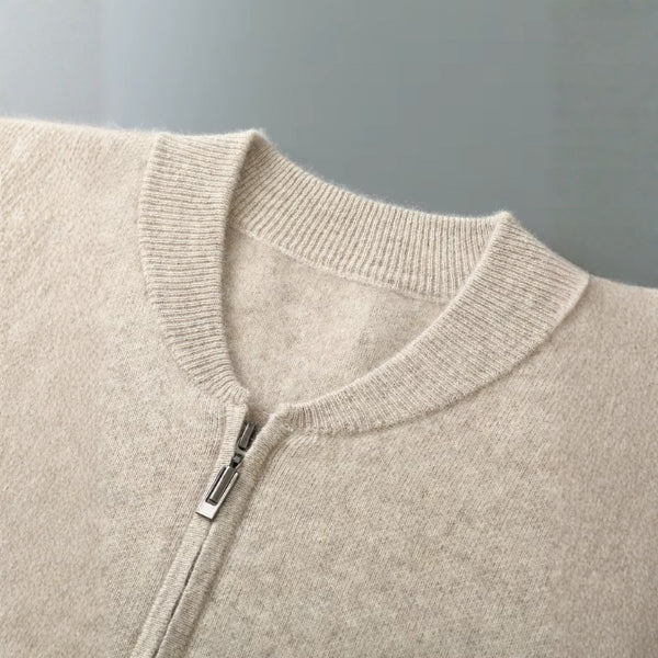 The Lucerne Cashmere Zip Knit