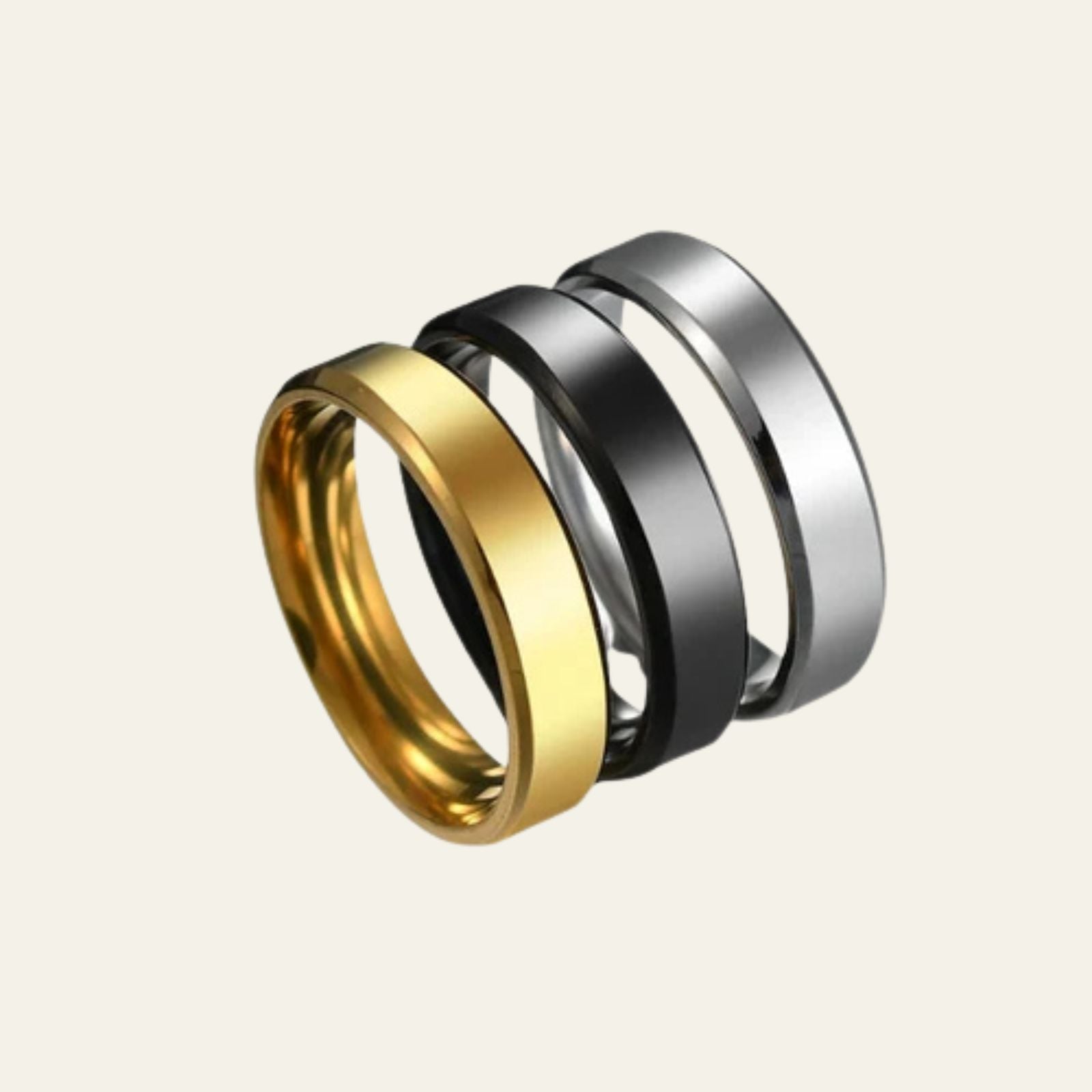 The Antibes Steel Trinity Ring