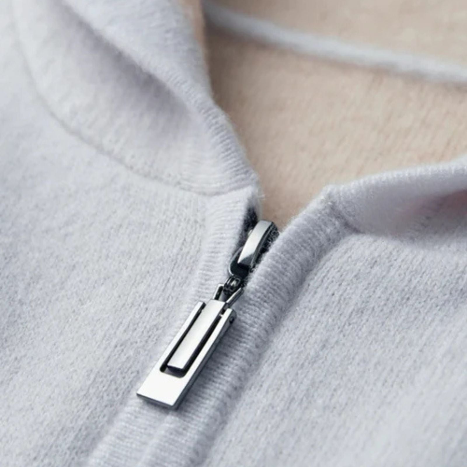 The Basel Cashmere Refined Zip Hoodie
