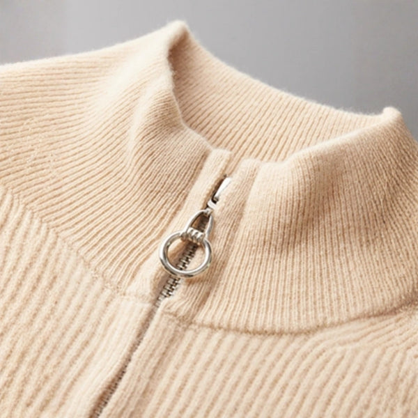 The Oslo Wool Track Zip Knit