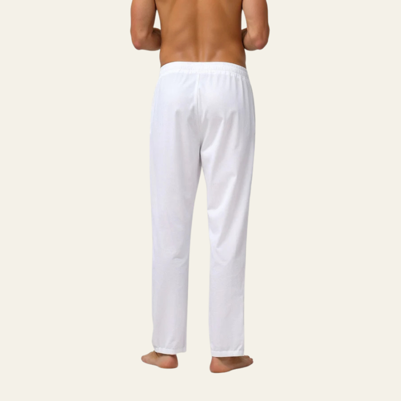 The Positano Cotton–Linen Drawstring Trouser