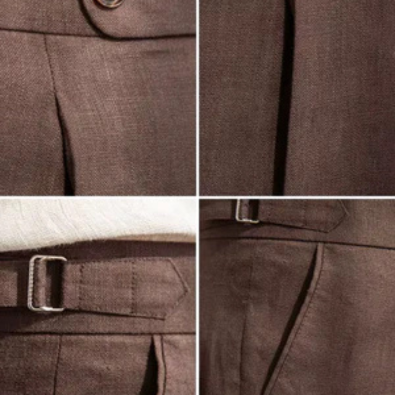 The Lucca Linen Pleated Trouser