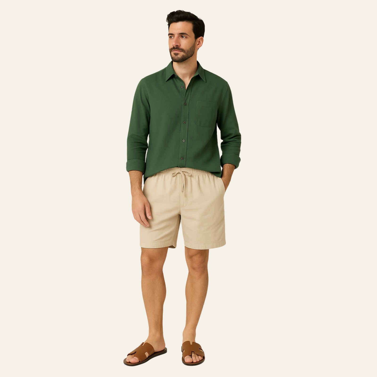 The Amalfi Linen Resort Shorts Set