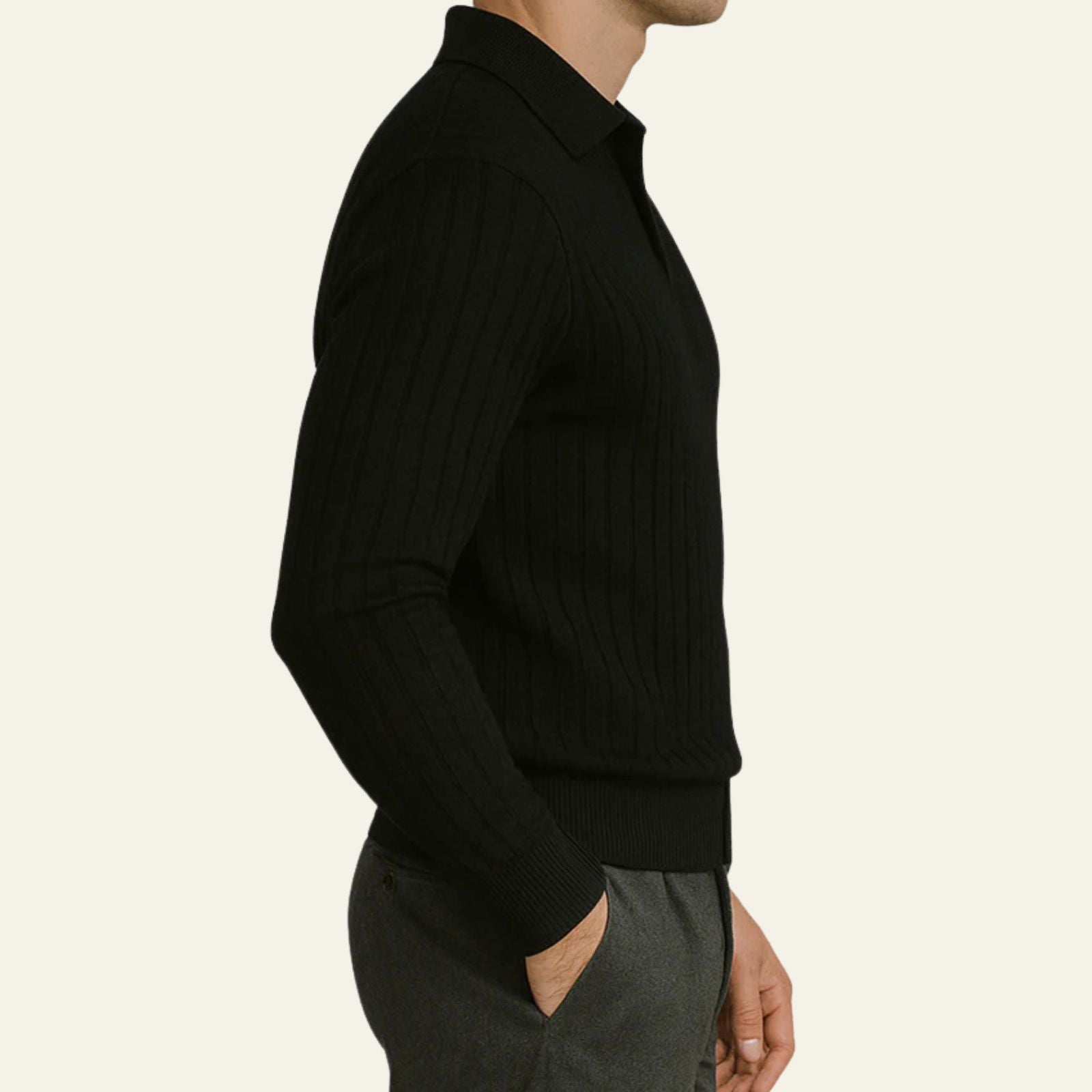 The Oslo Ribbed Knit Polo