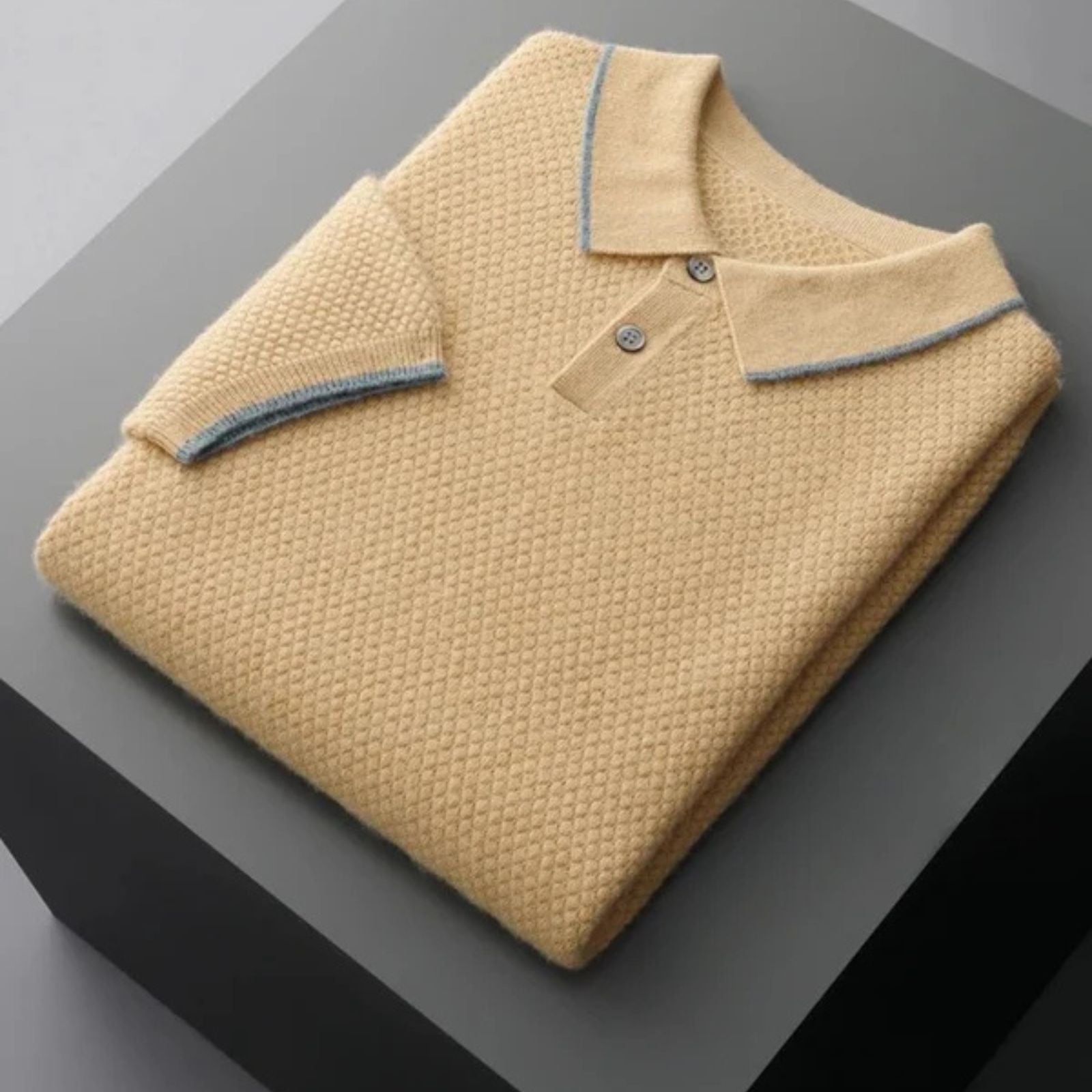 The Ravello Two-Tone Cashmere Polo
