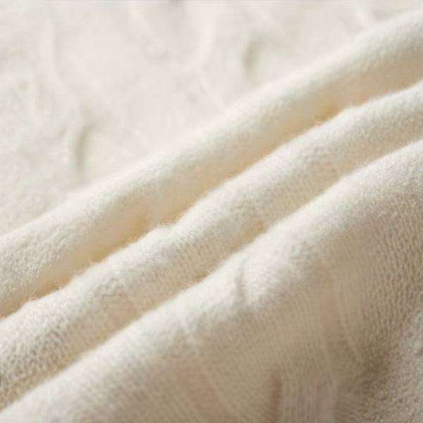 The St. Moritz Merino Cable Zip Sweater