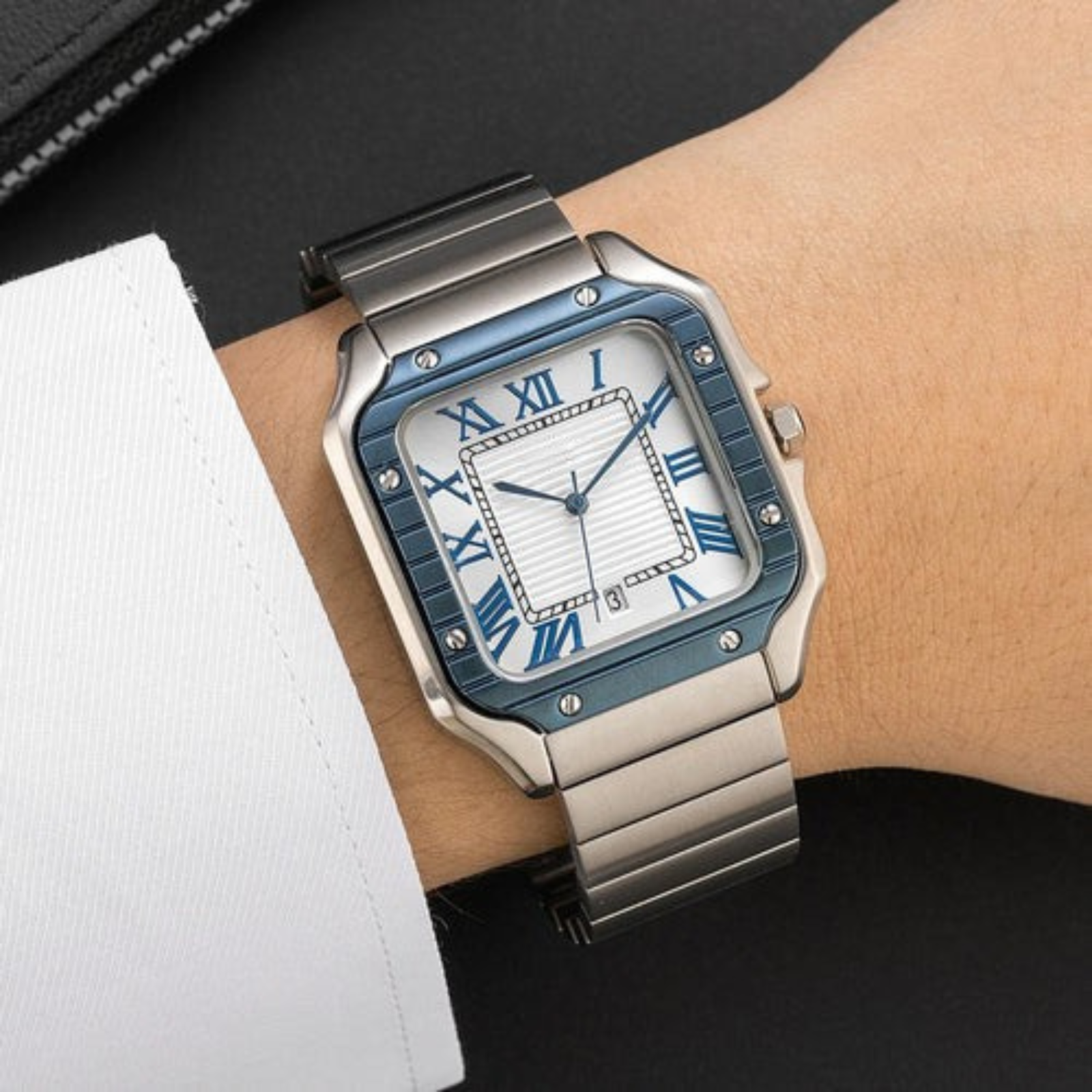 The Seville Stainless Steel Square Watch
