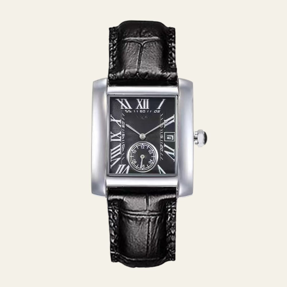 The Lyon Leather Rectangular Watch