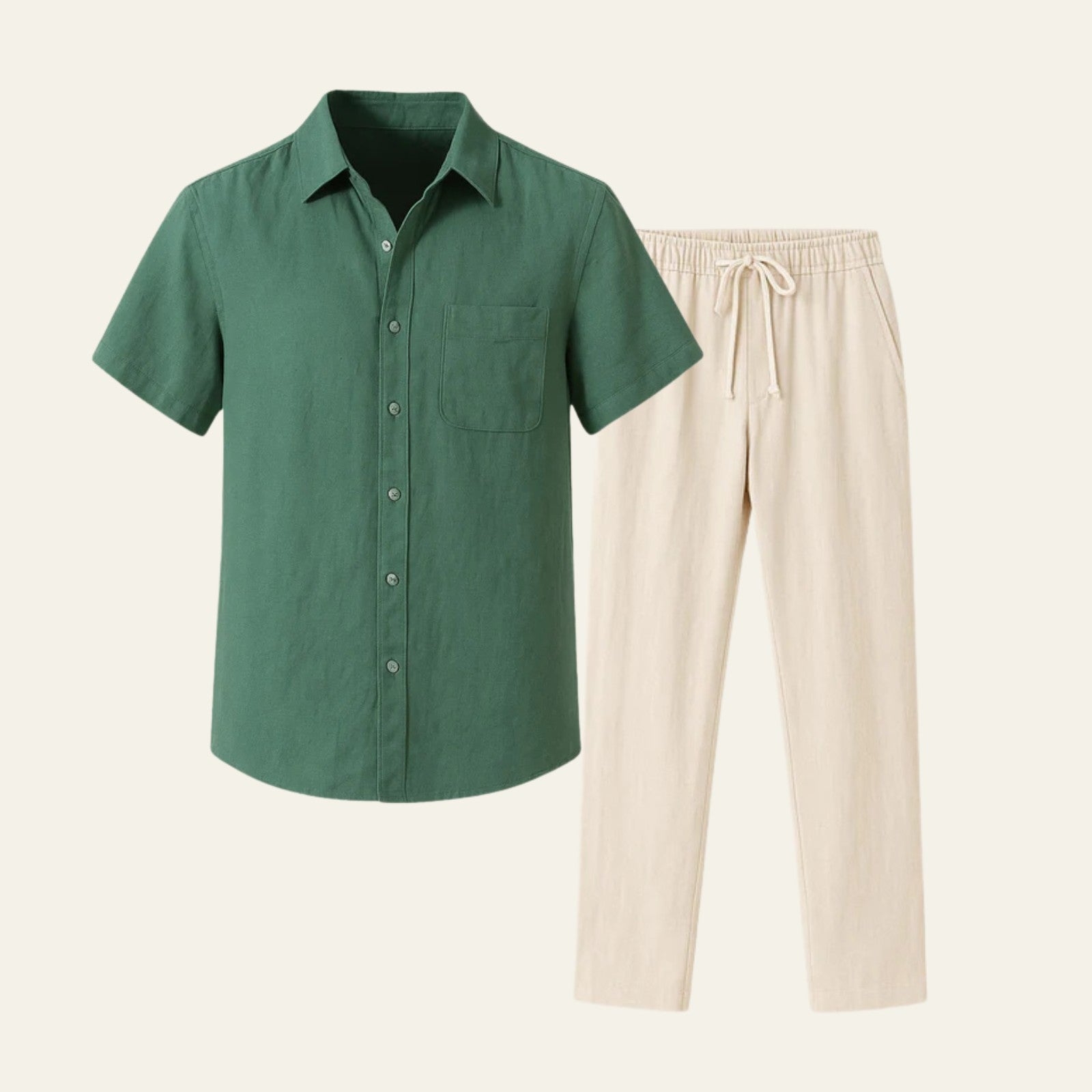 The Antibes Linen Tailored Pantalon Ensemble