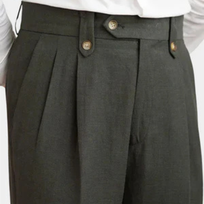 The Como Linen Pleated Trouser