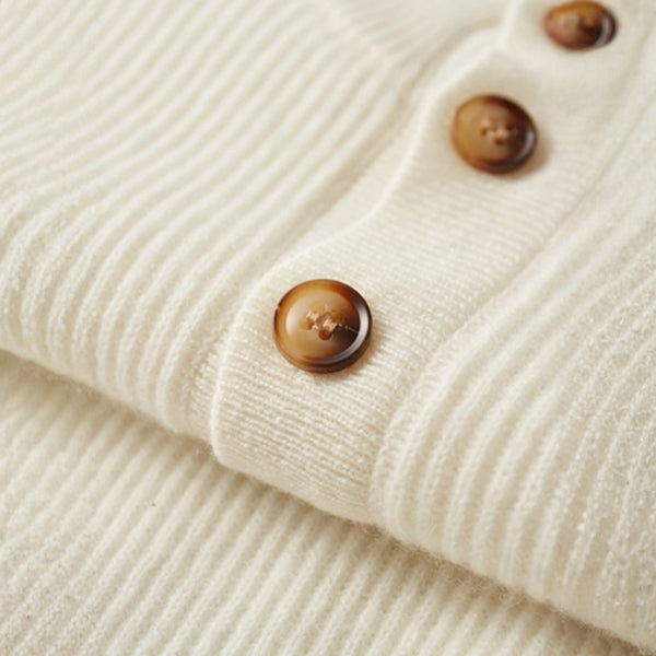 The Arosa Cashmere Button Knit