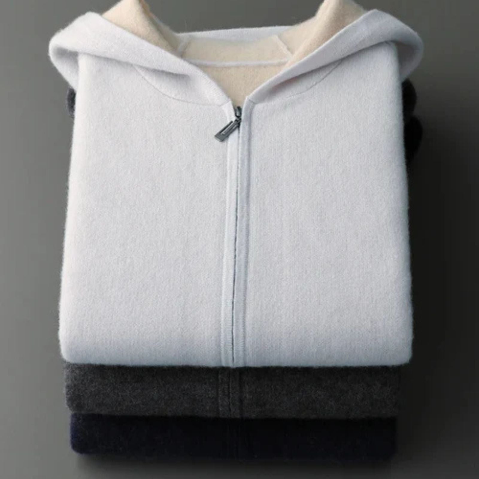 The Basel Cashmere Refined Zip Hoodie