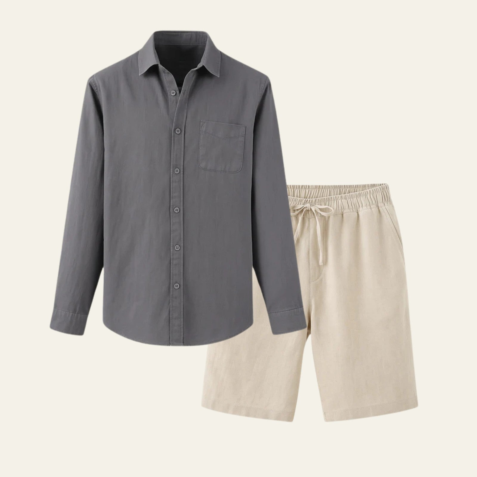 The Amalfi Linen Resort Shorts Set