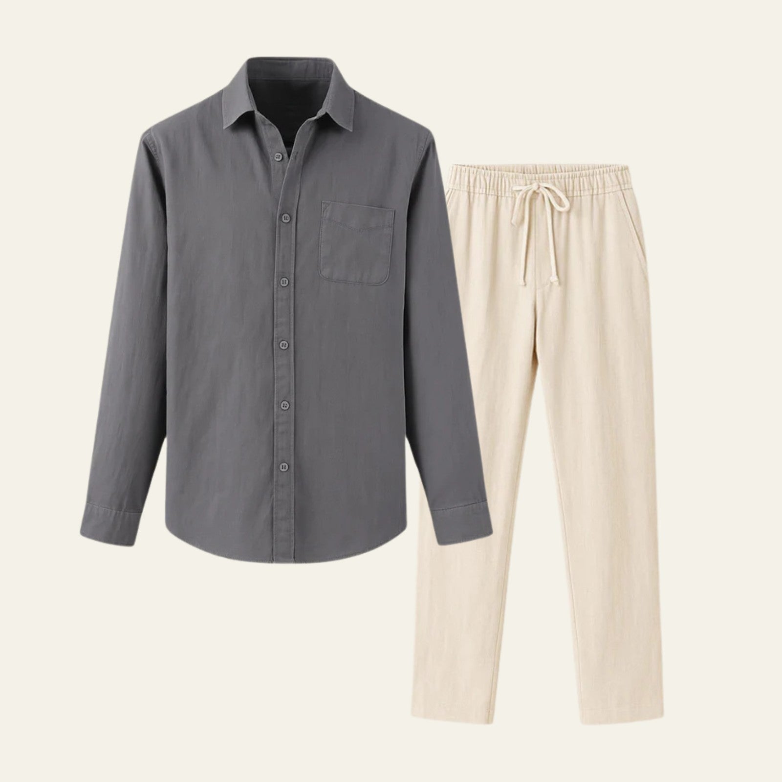 The Tangier Linen Tailored Trousers Set
