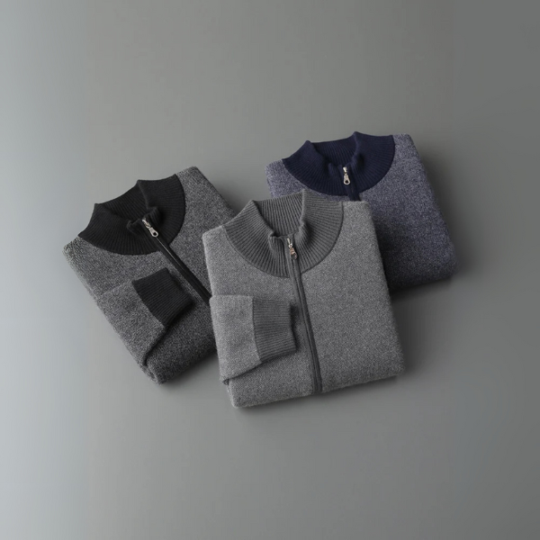 The Lucerne Cashmere Zip Knit