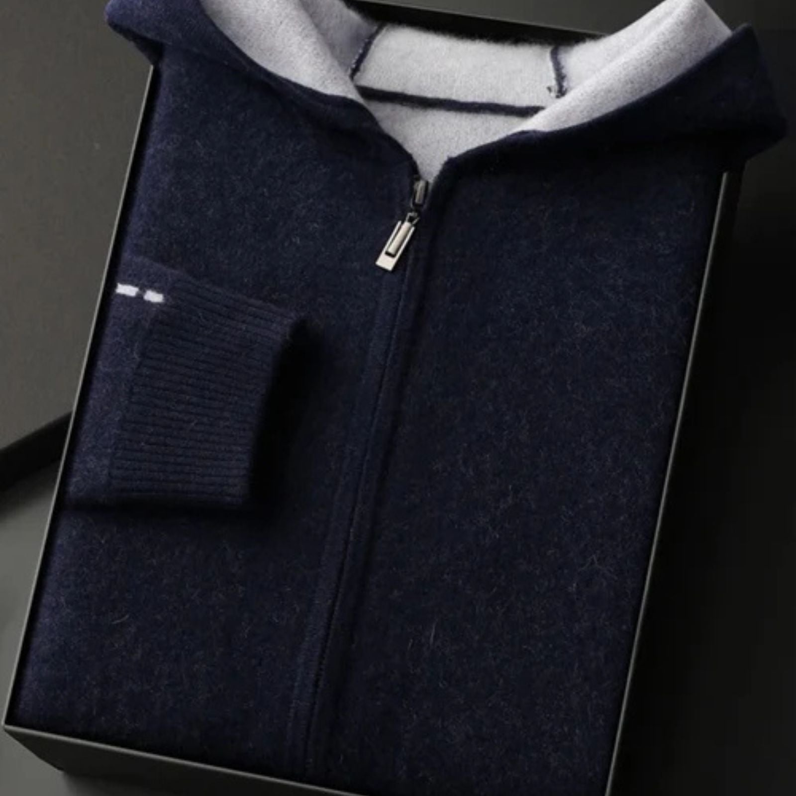 The Basel Cashmere Refined Zip Hoodie