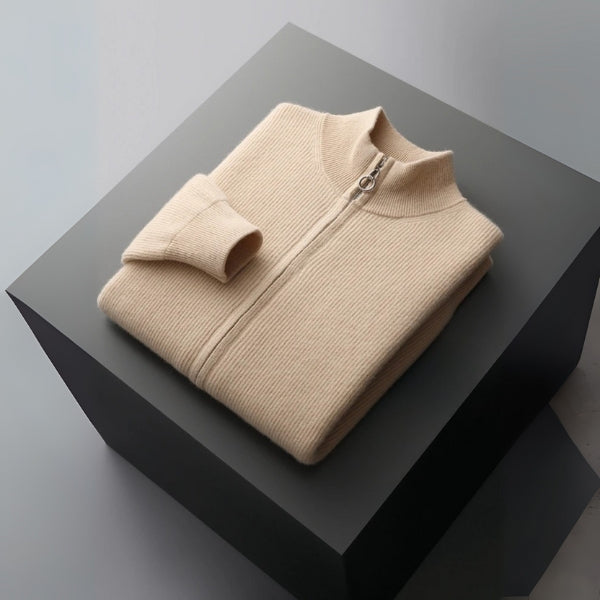 The Oslo Wool Track Zip Knit
