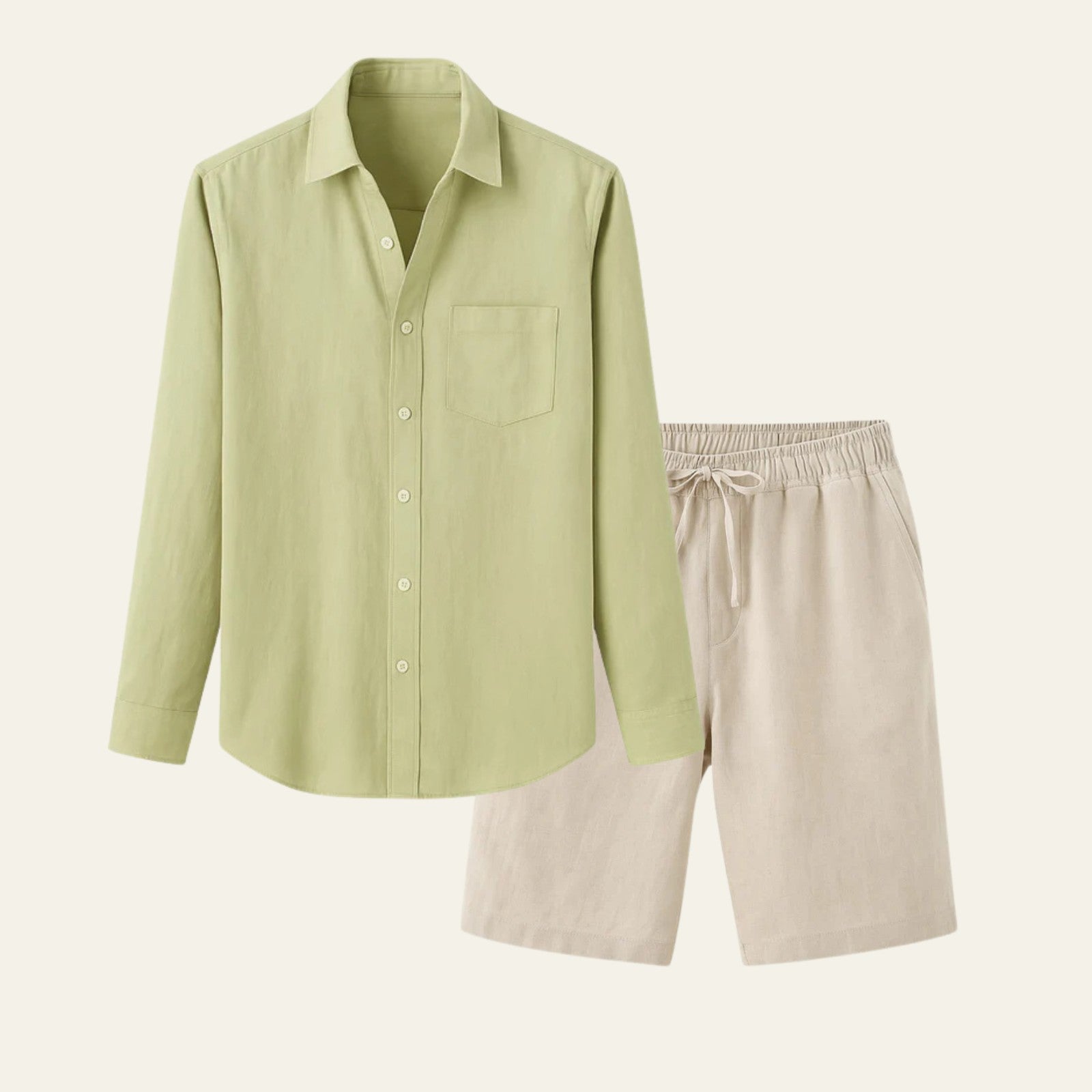 The Amalfi Linen Resort Shorts Set